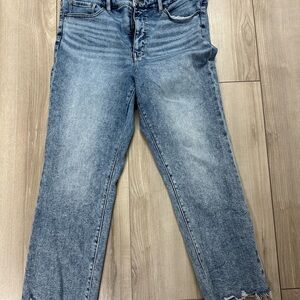 BKE Light Blue cropped Straight Leg Women's Jeans